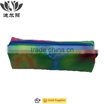 promotional red leather makeup bag pencile case