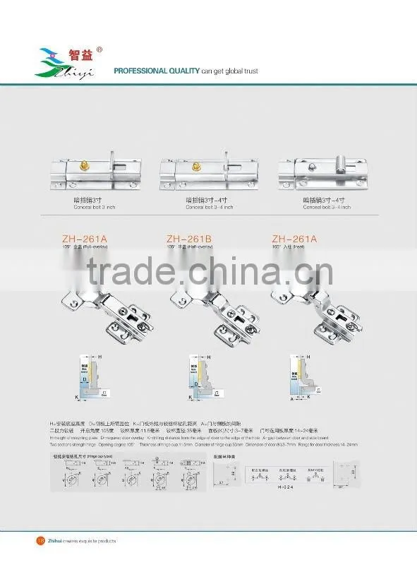 ZY:Kitchen Cabinet Hardware Hinge