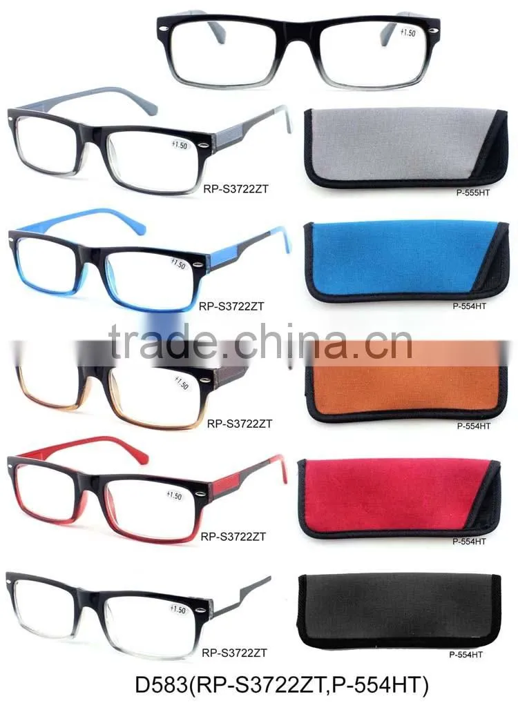 RP-S3722 Hot sale new fashion noble frame with pouches reading glasses
