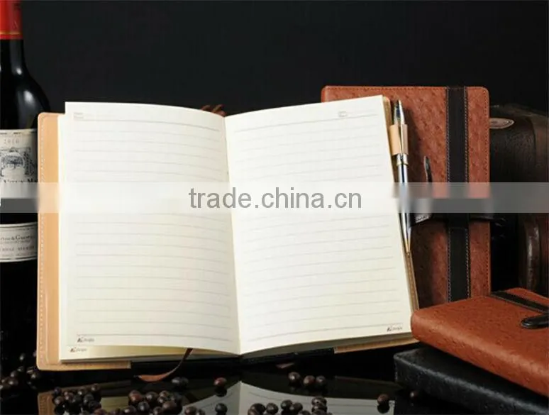 New colorful cover decorative pu leather writing notepad manufacturer for office or student