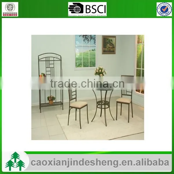 Fasion design and collapsible metal restaurant table and chairs