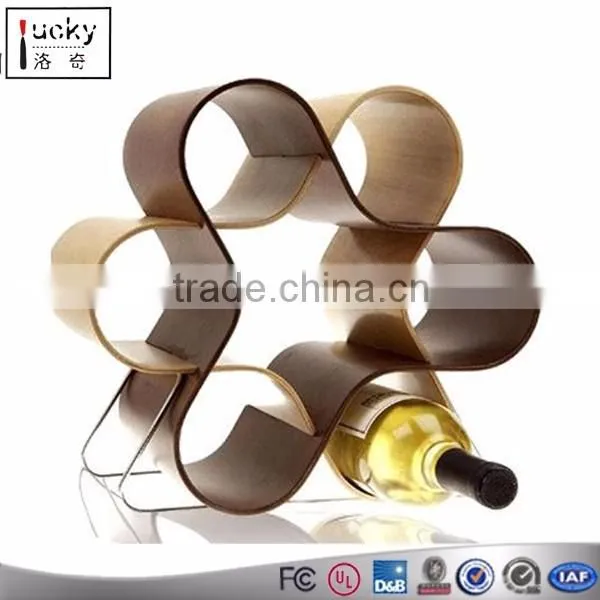 High quality Acrylic 6 bottles Wine Display Stand