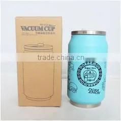new design 500ml pop can style double wall stainless steel water bottle /customized pop can shape water bottle