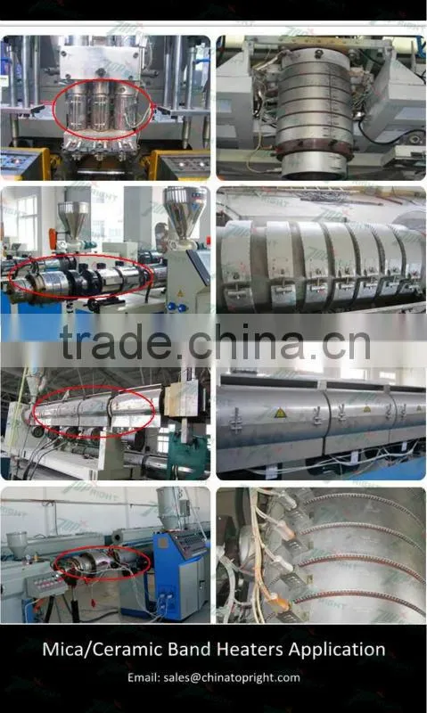 Extruder mica heater ring band heaters