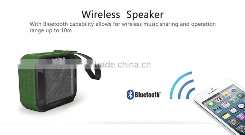 New Design Bluetooth Vibration Speaker Alarm Clock With Shockproof Dustproof Waterproof