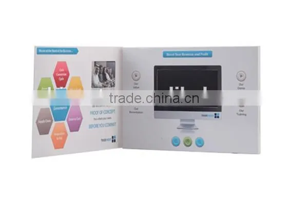 Alibaba golden member Customize 7'' Tft Video Book For Promotion And Advertising