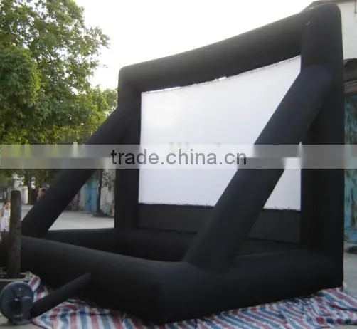 hot sale custom Fashion Outdoor movie screen, popular projector inflatable movie screen for advertising