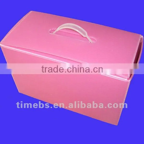 Corrugated plastic tote packaging box