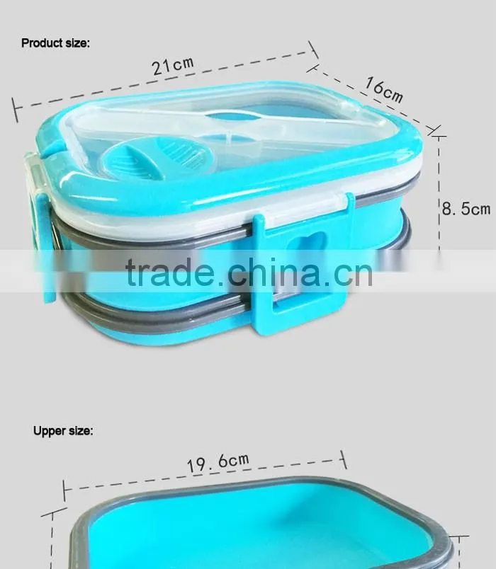 NEW 2016 2 Layer Rectangle Lunch Box Container Eco-friendly kid Lunchbox