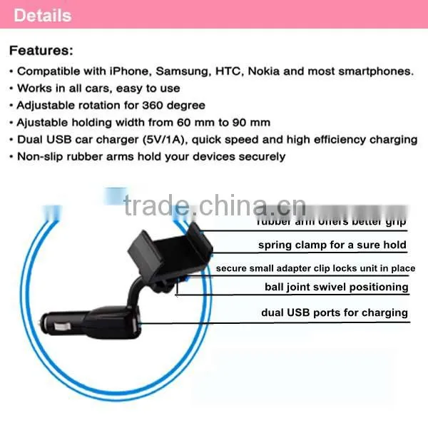 usb car holder charger by Autoline produced