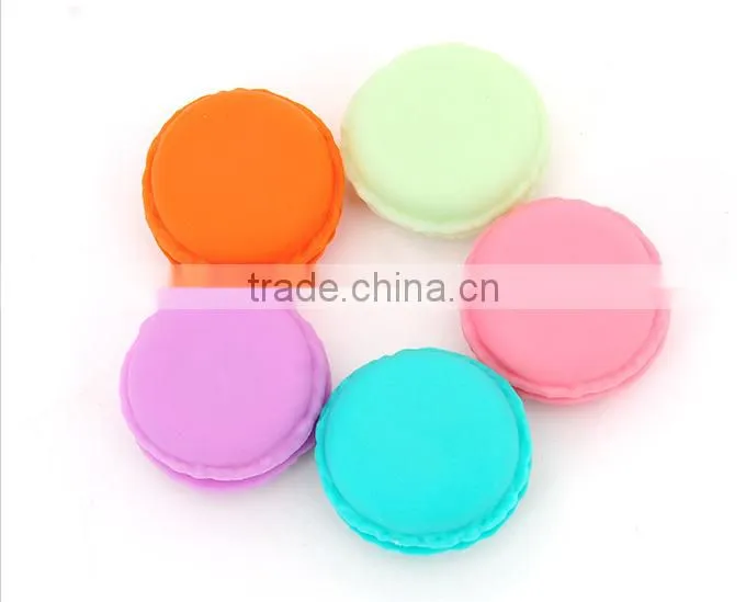 Christmas gift cute Macaron shape silicone Jewelry box,silicone Jewelry container