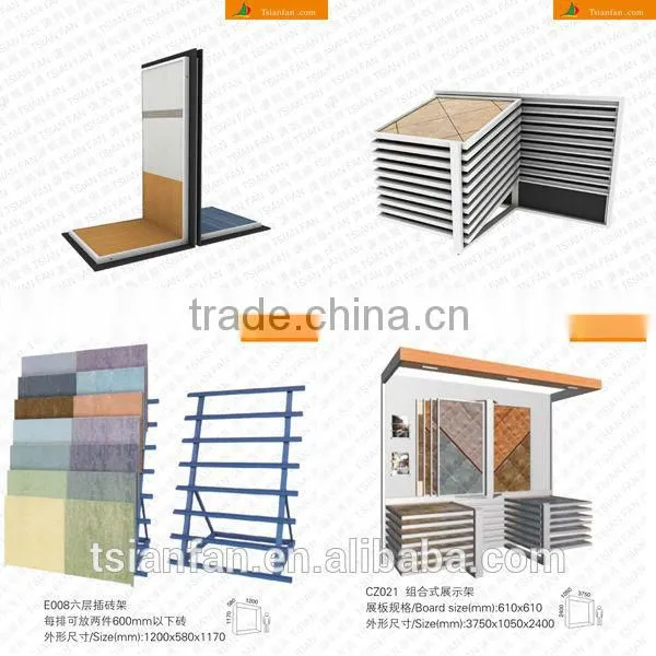 CF092 showroom mdf board furniture / Metamic tile display rack / page turning type rack
