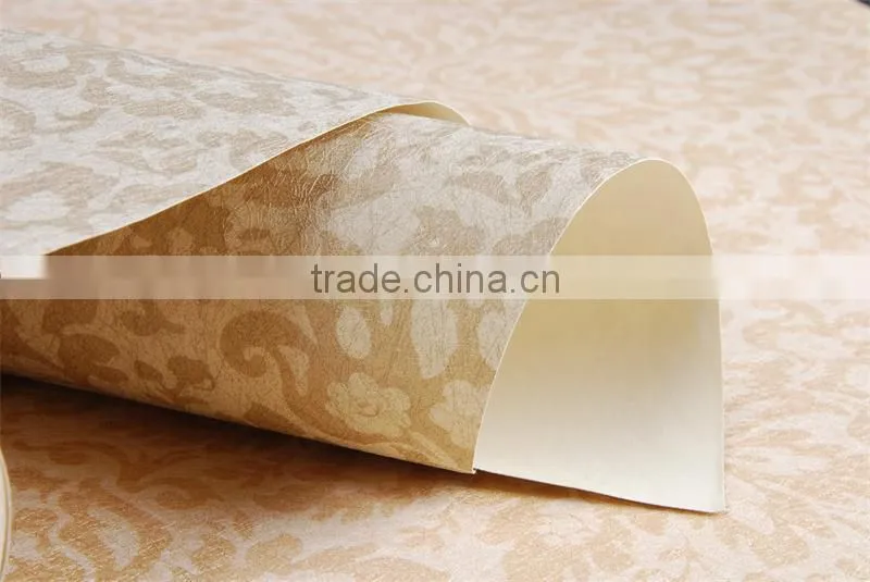 shallow embossing wallpaper european flower wall paper hot sale