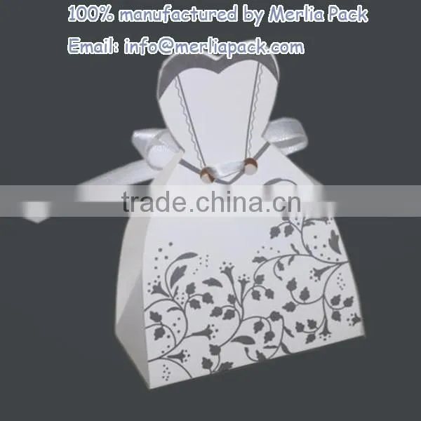 Love Heart Party Wedding Favor Candy Gift Box Bride Dress & Tuxedo Decor Box
