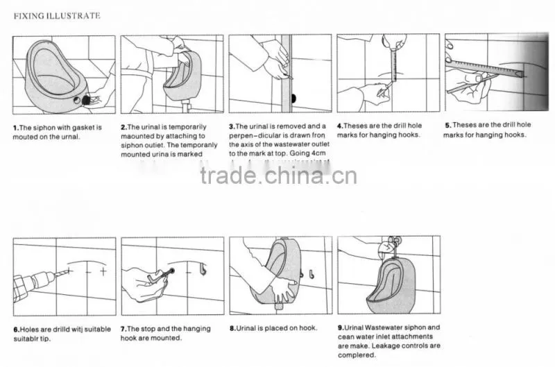 Alibaba China Hot Sale Ceramic Corner wall mount portable urinal