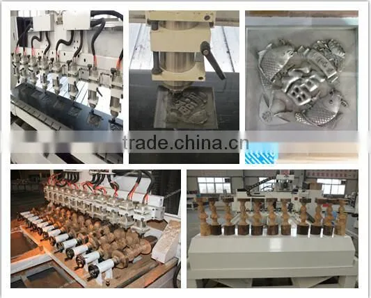 cheap 4 axis cnc carving machine with 8 spindle