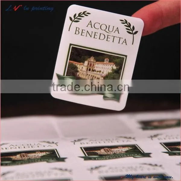 custom standard transparent pvc adhensive label sticker with logo sliver stamp wholesale