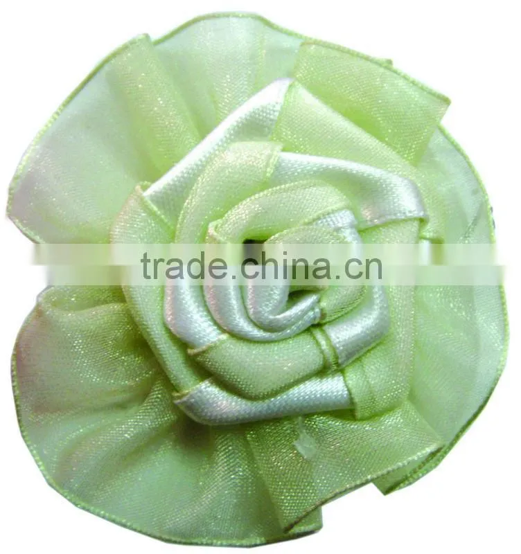 Handmade satin ribbon flower for hair accessories hair flower