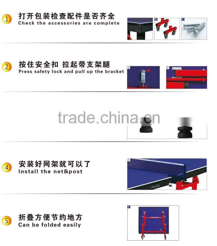 Blue table surface adjustable table Tennis ball machine