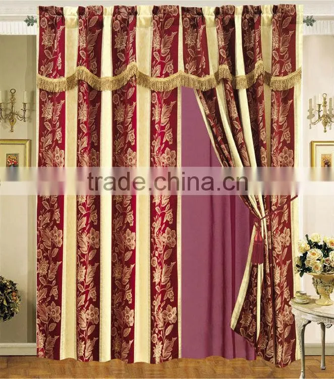 Jacquard Curtain with Lining (with Tassels)