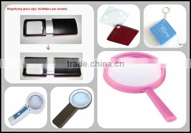 popular high quality cute appearance plastic bookmark magnifying glass tuler