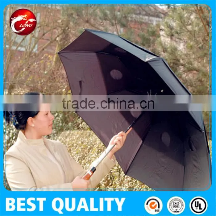 Silver Coated Fiberglass Double Layer Golf Umbrella