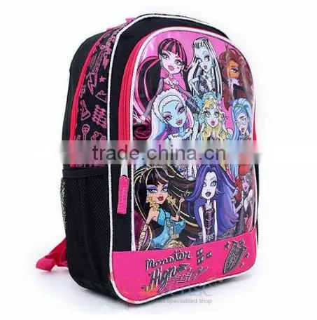 High School Backpack Group 16in Large Bag : 9 Girls Pink Group