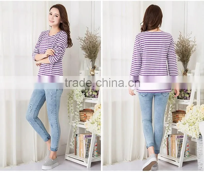 Long sleeves nursing wear breastfeeding Top for pregnant women