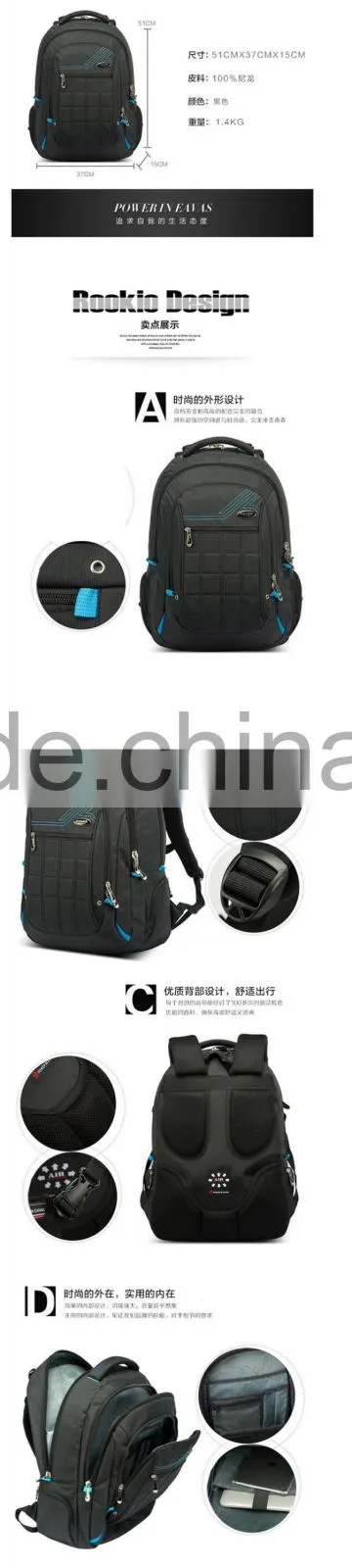 Aoking waterproof notebook backpack with laptop compartment(LAPB15-020)