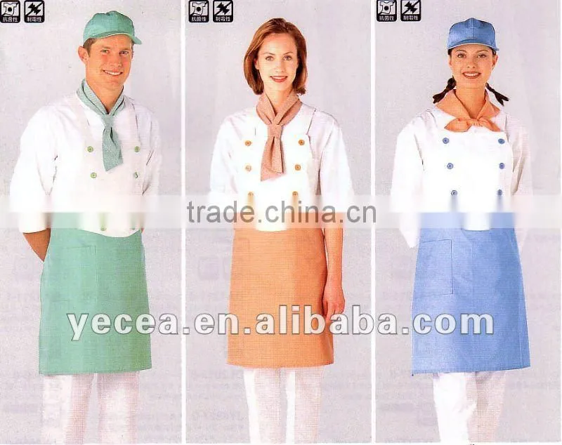 HOT selled 65%cotton&35%polyester kitchen housekeeping apron