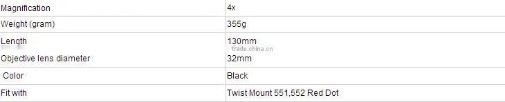 IMAGINE ZB 4X32H top quality HD heavy laser rifle scope