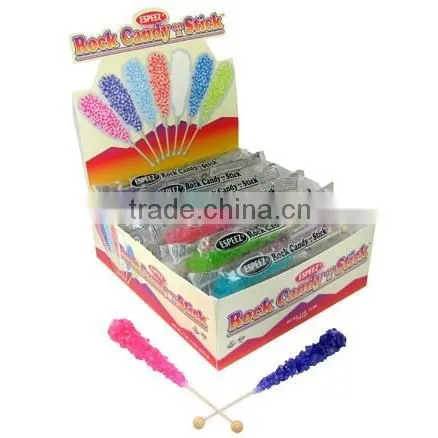 Hard Candy Rock Lollipop for Tea Coffee , Crystal Lollipop Swizzle Sticks