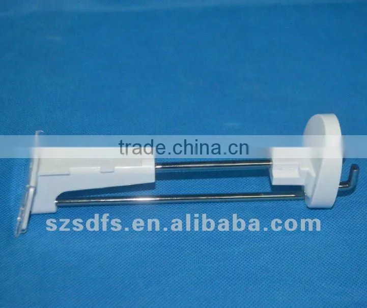 Flexible lock peg hook for slatwall or pegboard display panel