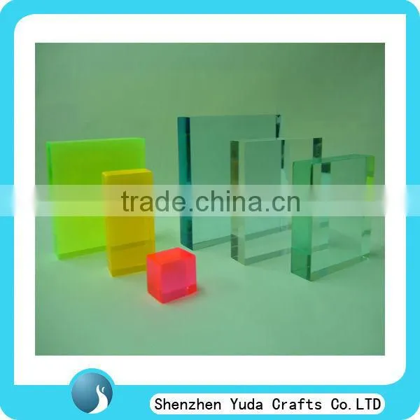 colored acrylic block colored plexiglass logo block