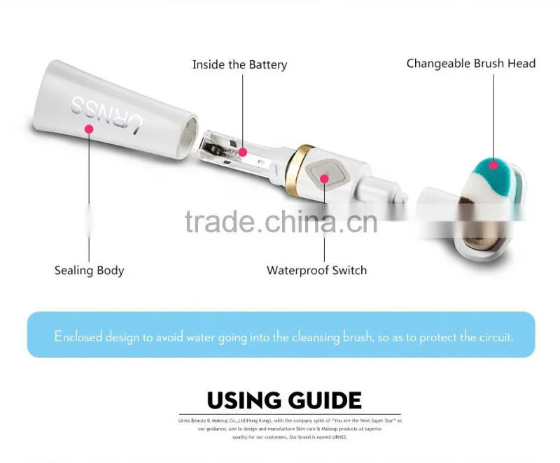2015 hot selling portable facial cleansing brush for deep cleansing