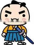 Japanese Wooden HandCrafted Samurai Kokeshi Doll