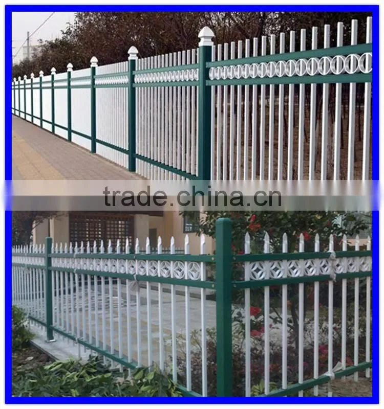 Hot Sales PVC Coated Decorative Square Tube Welded Zinc Ornamental Steel Fence Residential Iron Fence