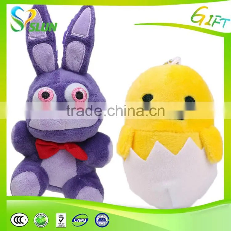 soft plush blue keychain toy