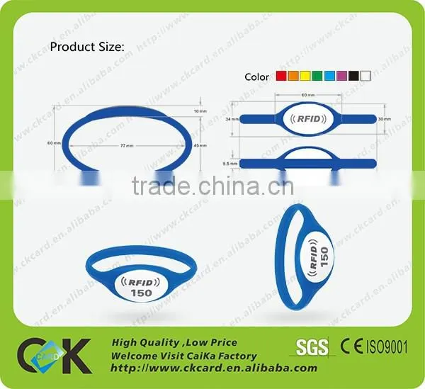 Wholesale custom NFC silicone wristband multi-color choice