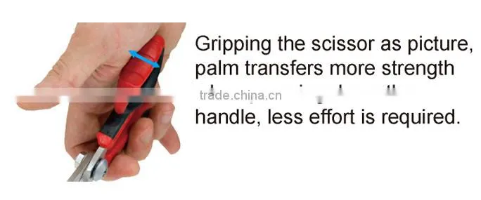 Taiwan Made High Quality Bi-Material Multi-Purpose Electrician's Shears Wire-Cutting Shear
