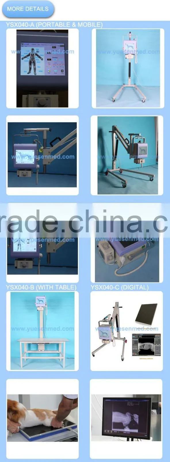 low price high frequency mobile portable 4kw popular x ray machine