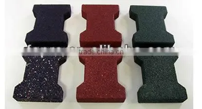 2013 NEW!!! Recycled Playground Rubber Bricks/Rubber Brick Pavers/Rubber Paving Bricks/Rubber Brick Press