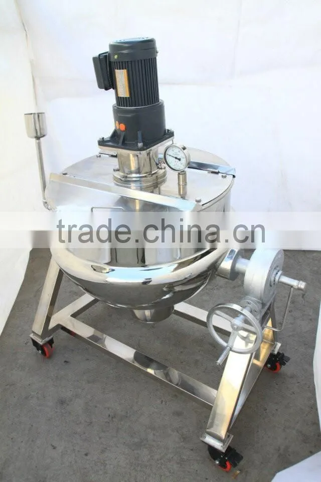 100L stainles water jacket pot with mixer