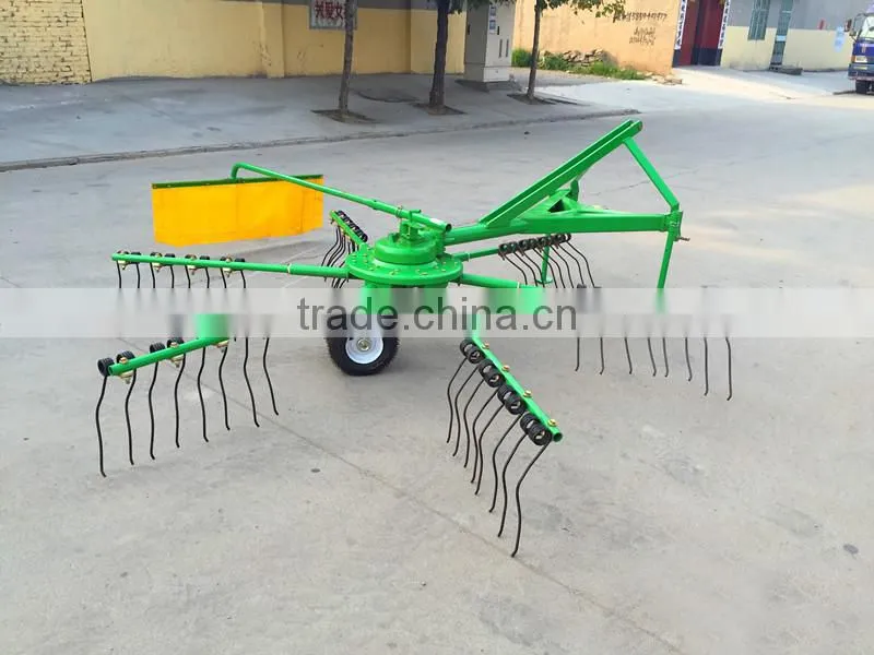 Tractor 3pt wheel hayrake 8 rotors hay rake for sale