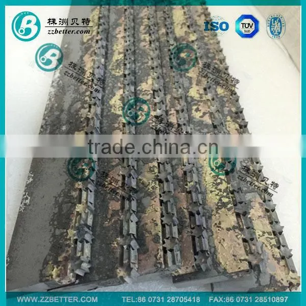 Carbide tungsten cutter teeth solder on steel plate