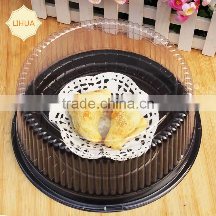 clear disposable plastic cake container box accept custom