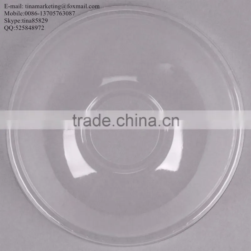 Custom Disposable PS Plastic Clear Dome Lid with Hole for Clod Drink Cup