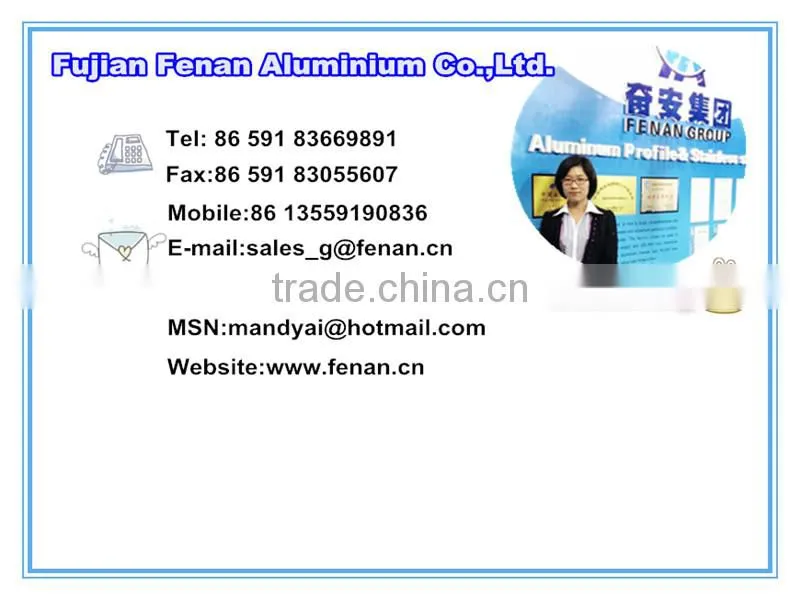 FENAN 6000 series anodized aluminium extrusion profile
