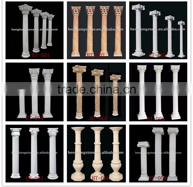 Marble Stone Roman Column Square Building Design Pillar