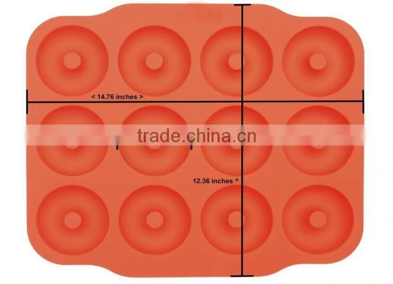 12 Cavity Silicone Donut Mold, Silicone Donut Pan